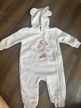 GAP Light Pink Minnie Mouse Hooded Footie